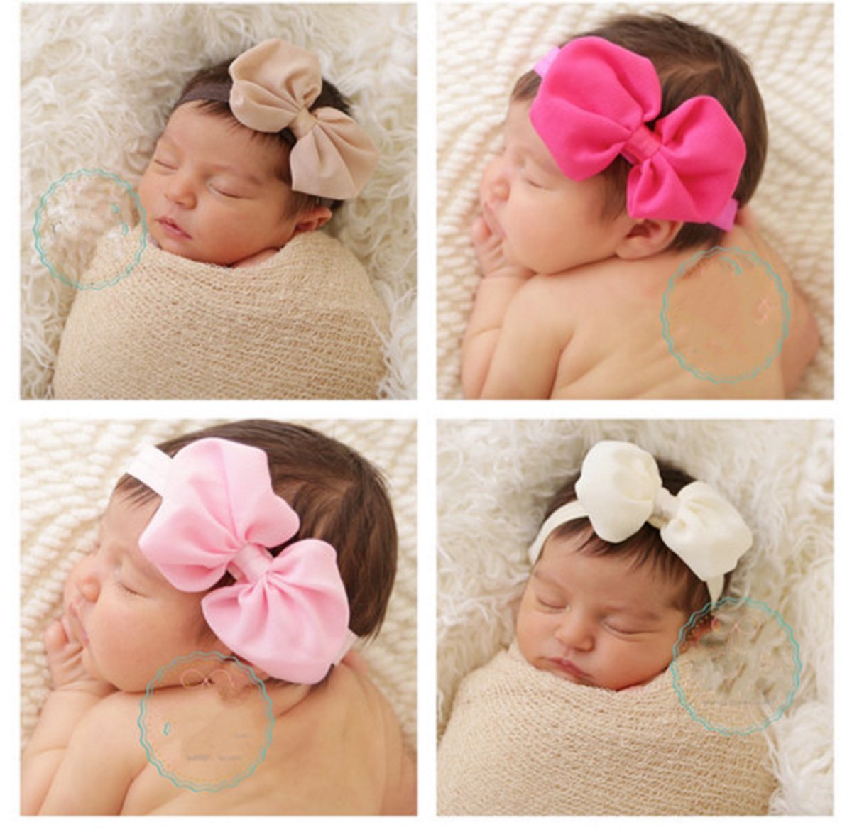 Zhengyue 10 Pcs Barrettes Fille Bebe Pinces A Cheveux Enfant Bebe Fleurs Anti Glisse Fleurs Noeud Accessoires Cheveux Bleu Bonnets Casquettes Et Bobs Bilkvarteret Bebe