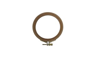 Nurge Premium Beech Wood Gold Clasp Embroidery Hoop 8mm (100mm = 3.93" ~ Approx 4")