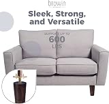 Btowin 5 inch Solid Wood Furniture Legs 4Pcs Wenge Tapered with 5/16 Inch view 5