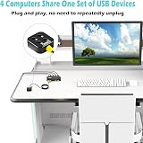 DGODRT USB Switch 4x4 Port Selector 4 Computer Share Keyboard Mouse Printer view 4