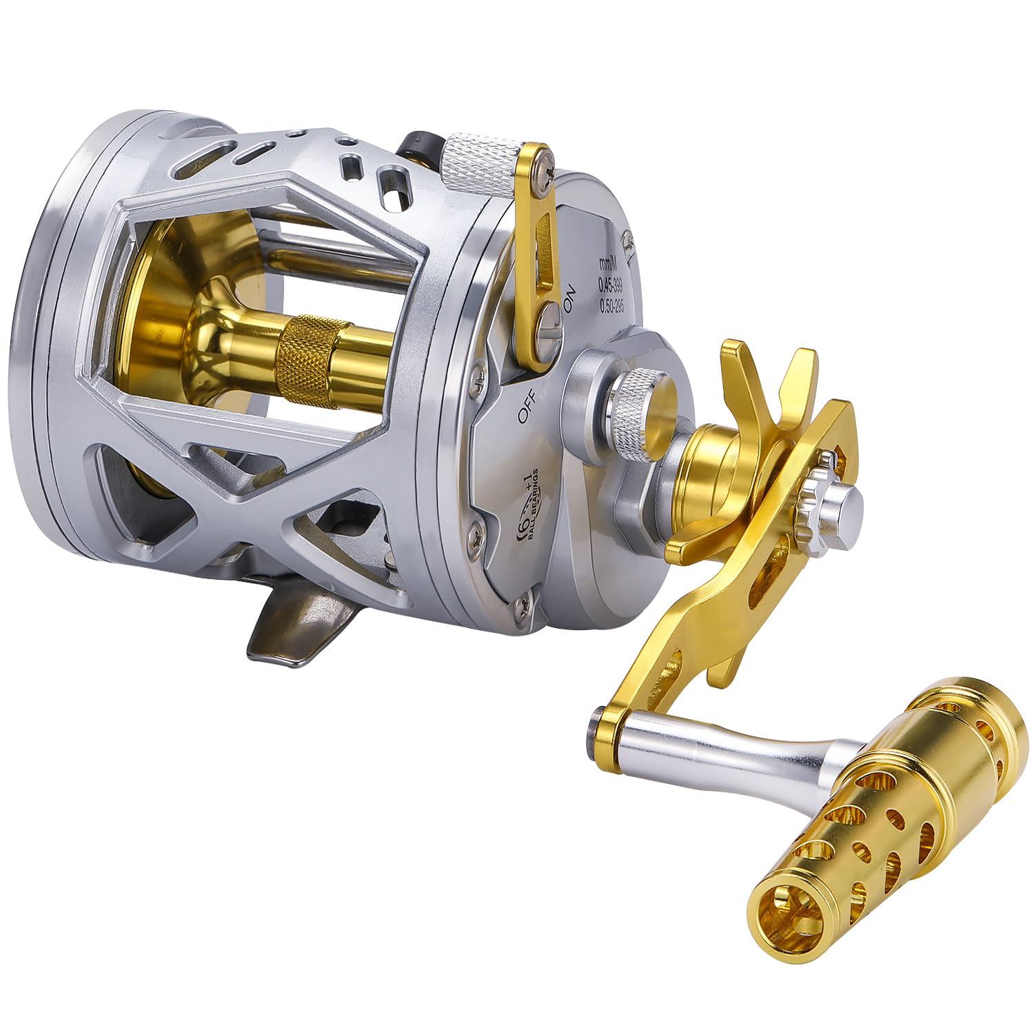 Photo 1 of One Bass Fishing Reels Level Wind Trolling Reel Conventional Jigging Reel for Saltwater Big Game Fishing (Right Handed-TAL40R)