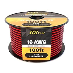 GS Power 16 Gauge Wire (16 AWG) - 100 Foot, Pure