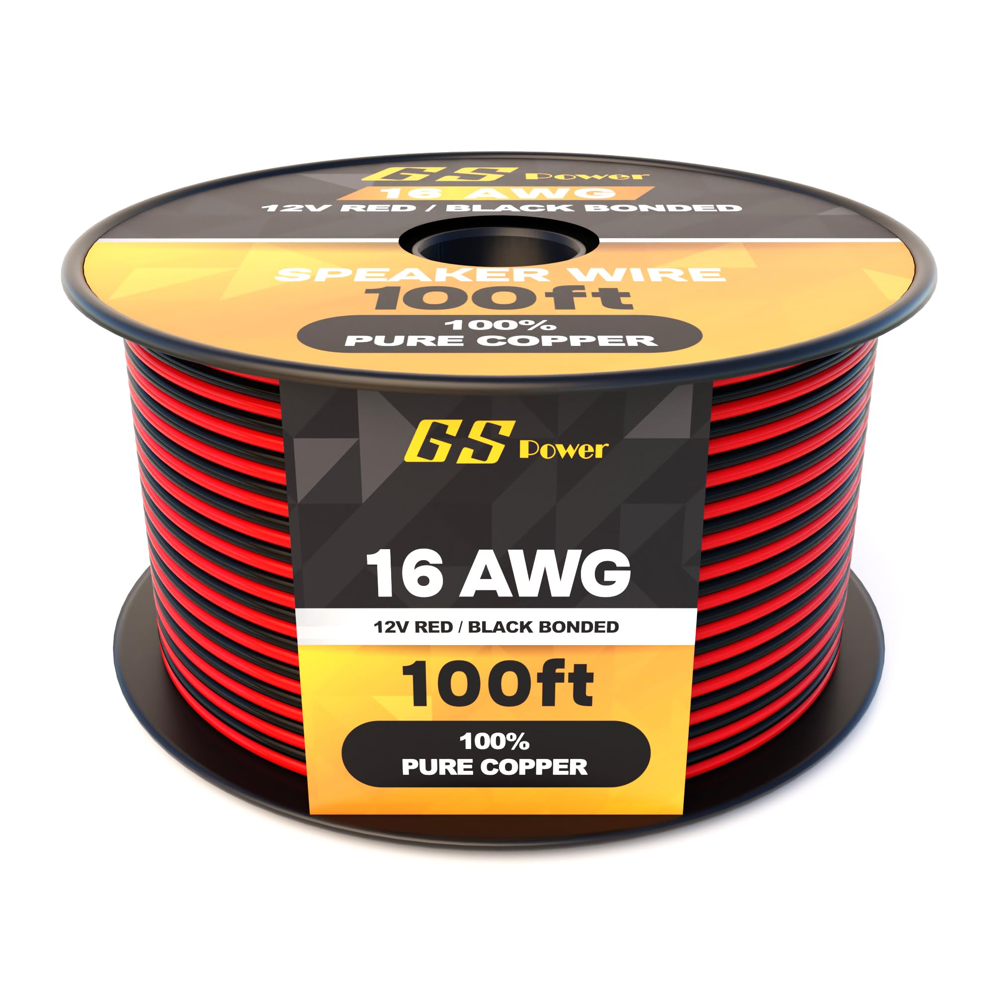 GS Power 16 Gauge Wire (16 AWG) - 100 Foot, Pure