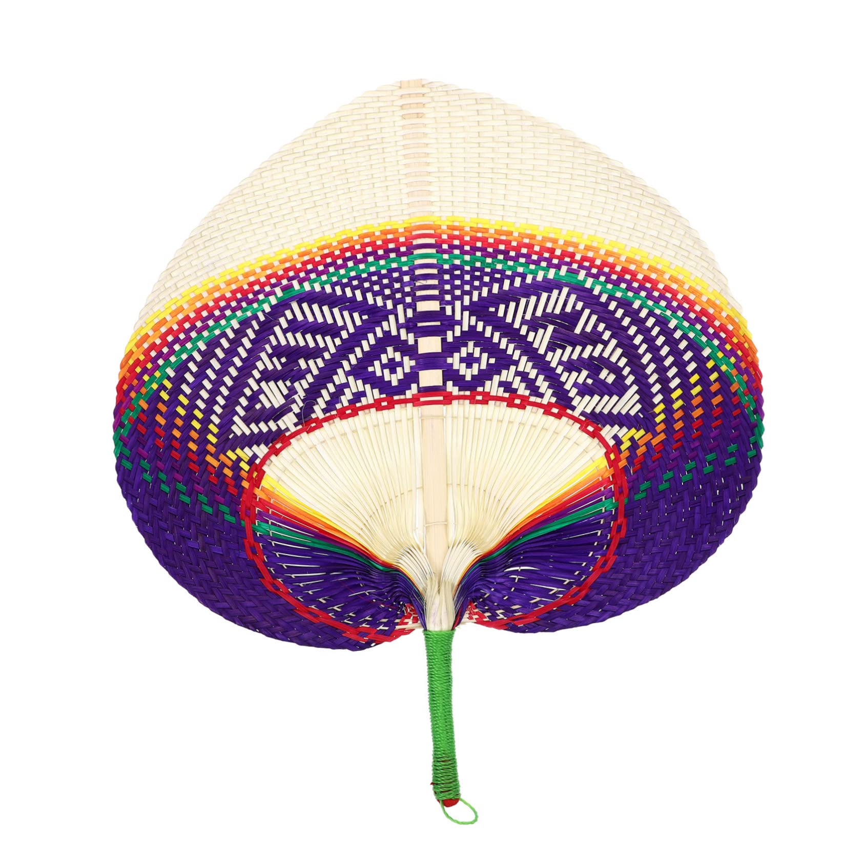 Artibetter Cattail Fan African Decor Retro Decor Wedding Decoration Palm Leaf Hand Fans Chinese Style Rattan Weaving Fan Folding Fans Bamboo Creative Fan Elder Hand Weaving Palm Rustic Decor