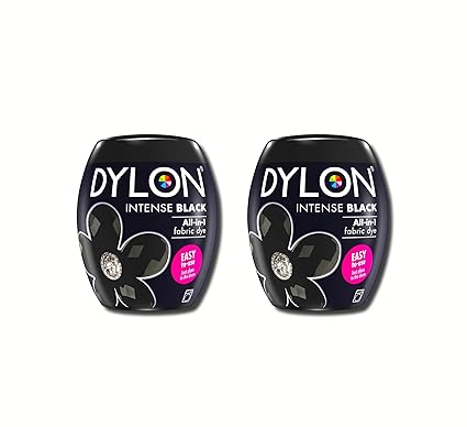 Neue Dylon 350g Intensiv Schwarz Maschinenfarbstoff Aushülsen 2 Pack