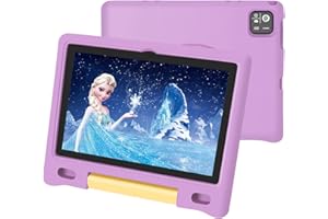 NRKDUBQ Kids Tablet, 10.1 inch IPS HD Touchscreen Android 14 64 GB Storage, 8GB RAM, Octa Core Tablet for Kid with Kid-Proof Case, Parental Controls, 12-hr Battery, WiFi, GPS – Purple