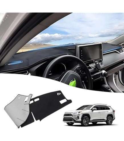 KEYOOG Dashboard Cover Dash Mat Fit for 2024-2019 to-yota RAV4 (Without HUD
