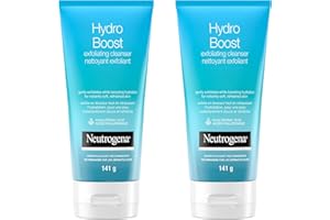 Neutrogena Hydro Boost Exfoliating Face Scrub - Hyaluronic Acid and Aha - Gel Cream Face Cleanser - Non-comedogenic - Blue, P