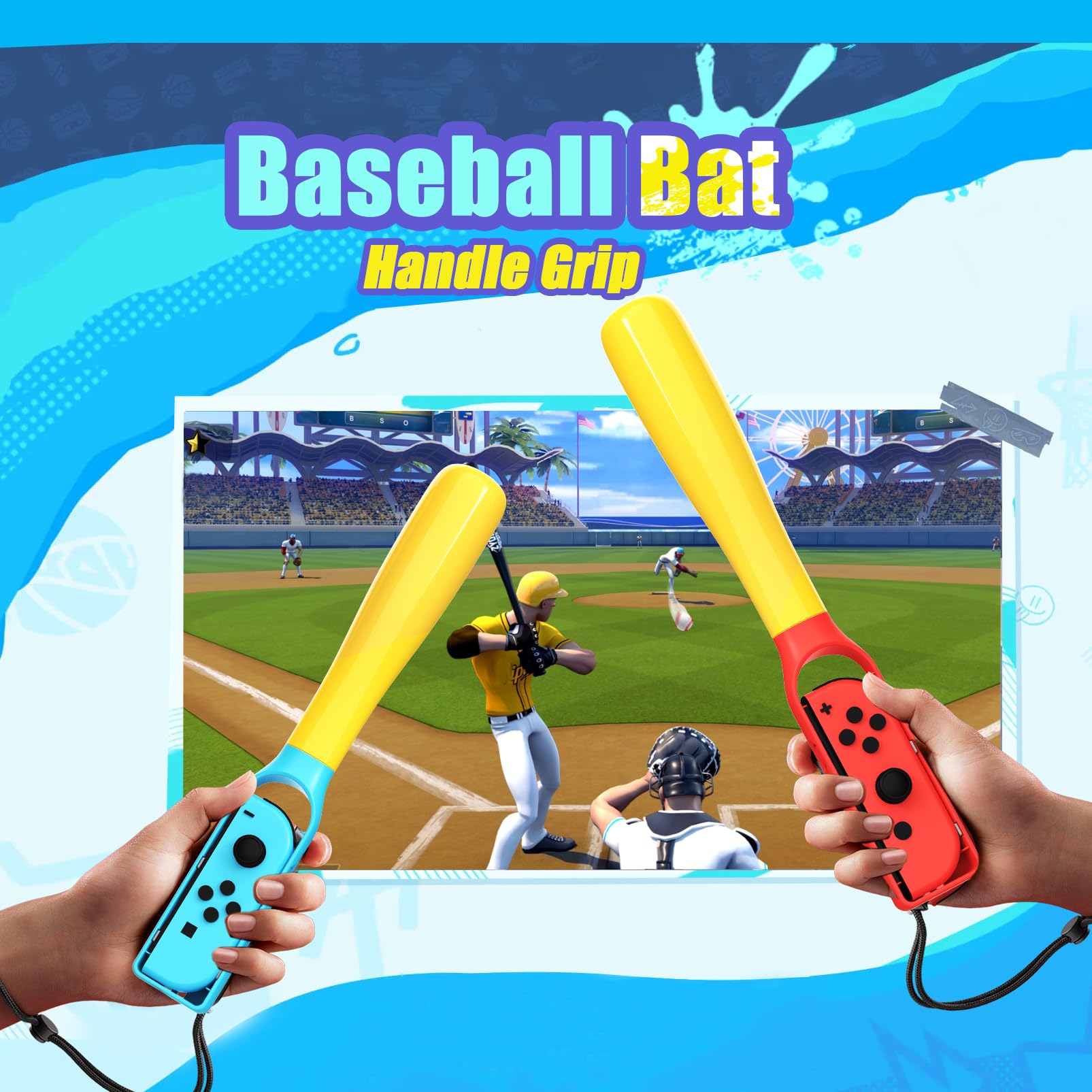 24 in 1 Switch Sports Accessories Bundle with Storage Bag Compatible with Nintendo Switch/OLED Joy-con, More Than 12+ Switch Sports Games Experience, Double Player, Family Gatherings, Social Icebreaker, Holiday Essentials Accessories Kit Oct 24, 2024