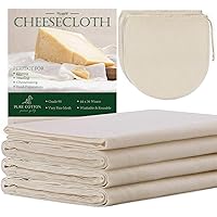 6 Yards Grade 90 Cheesecloth 54 Sq Feet + 2 Pack 12"x12" Cheese Bags, 100% Unbleached Cotton Fabric Ultra Fine Reusable…