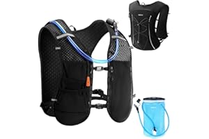 ECOHUB Running Hydration Vest Backpack,Lightweight Breathable Pack with 2L Water Bladder Bag Daypack for Hiking Trail Running Cycling Race Marathon for Women Men