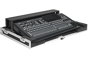 Sound Town ATA Plywood Mixer Case with Interior Foam Protection, Doghouse and Caster wheels for Behringer X32 Mixer Console (STRC-X32DH)