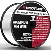ARCCAPTAIN Magnesium Aluminum Welding Wire ER5356 .035" MIG Welding Wire, 1 Pound Spool