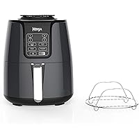Ninja Air Fryer, 1550-Watt Programmable Base for Air Frying, Roasting, Reheating & Dehydrating with 4-Quart Ceramic…