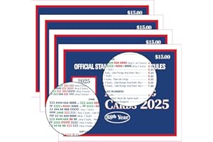 LPPROTECTOR Mahjong Cards 2025, 4pcs Official Revision- Large Print, Easy-to-Read - American Mah Jongg Rule Card Set, Best Mahjong Retirement Gift for Women