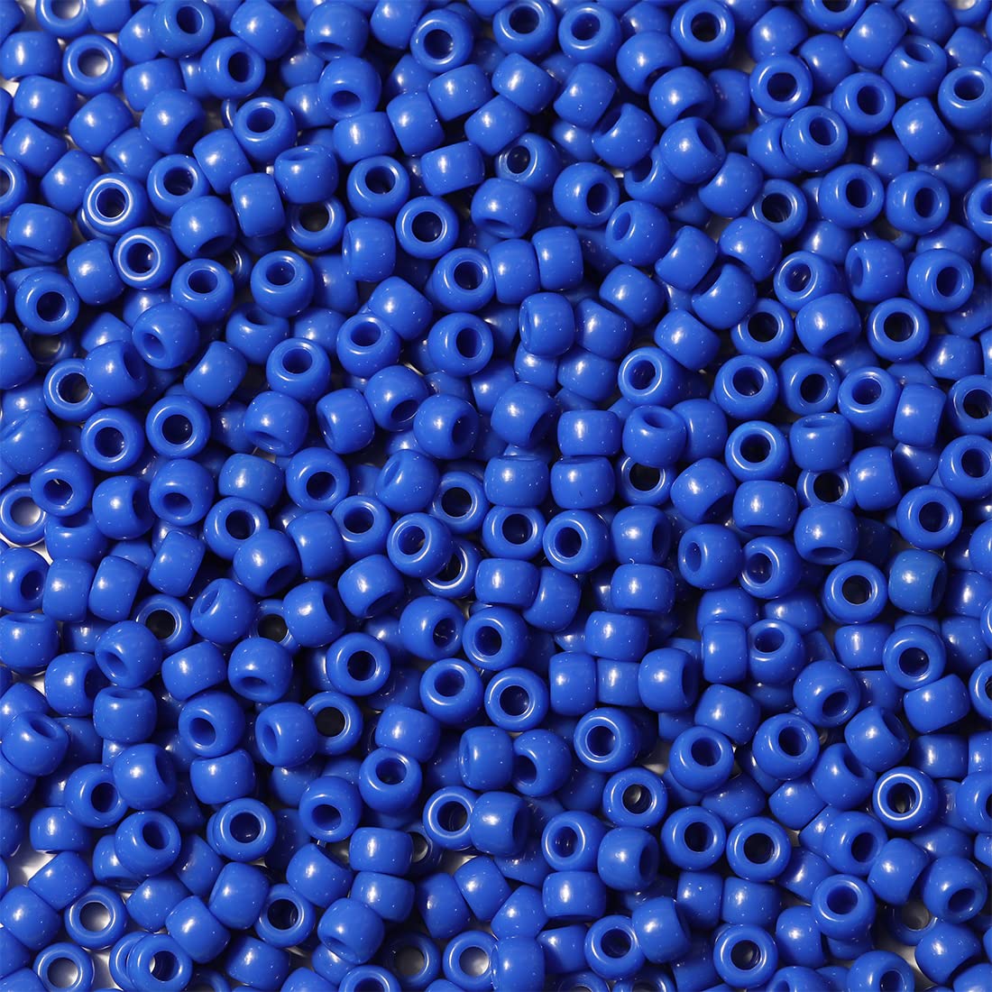Bala&Fillic Size 6x9mm Blue Pony Beads with Smooth Surface Total 1000pcs Craft Pony Beads for Making Bracelets (Blue)