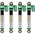 INJORA 43mm Shocks Aluminum Threaded Tele Absorber Damper Upgrades Parts Accessories for 1/24 RC Crawler Car Axial SCX24 AXI90081 Deadbolt（Green）