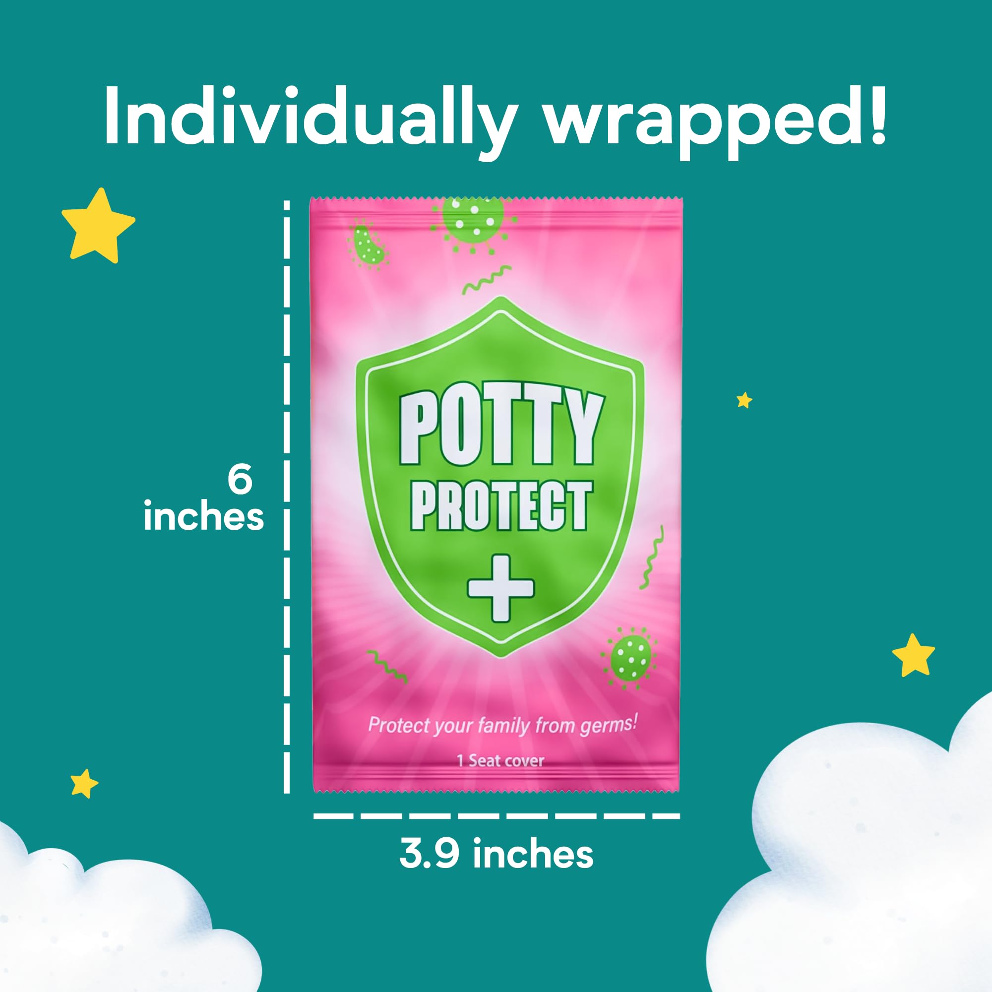 Eli with Love 40 Extra Large Disposable Toilet Seat Cover by Eli with Love – Toddler Toilet Covers for Full Coverage On Toilet or Potty – Ideal Travel Toilet Seat Covers for Kids and Adults (Floral)