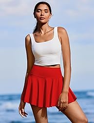 PINSPARK Women Athletic Skirts Tummy Control