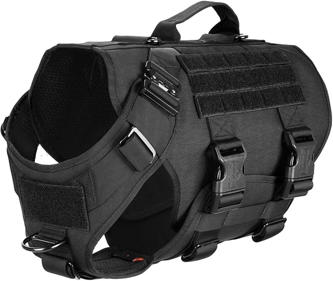 ICEFANG Tactical Dog Operation Harness with 6X Buckle, Dog