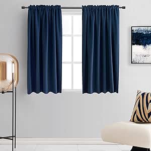 navy blue curtains