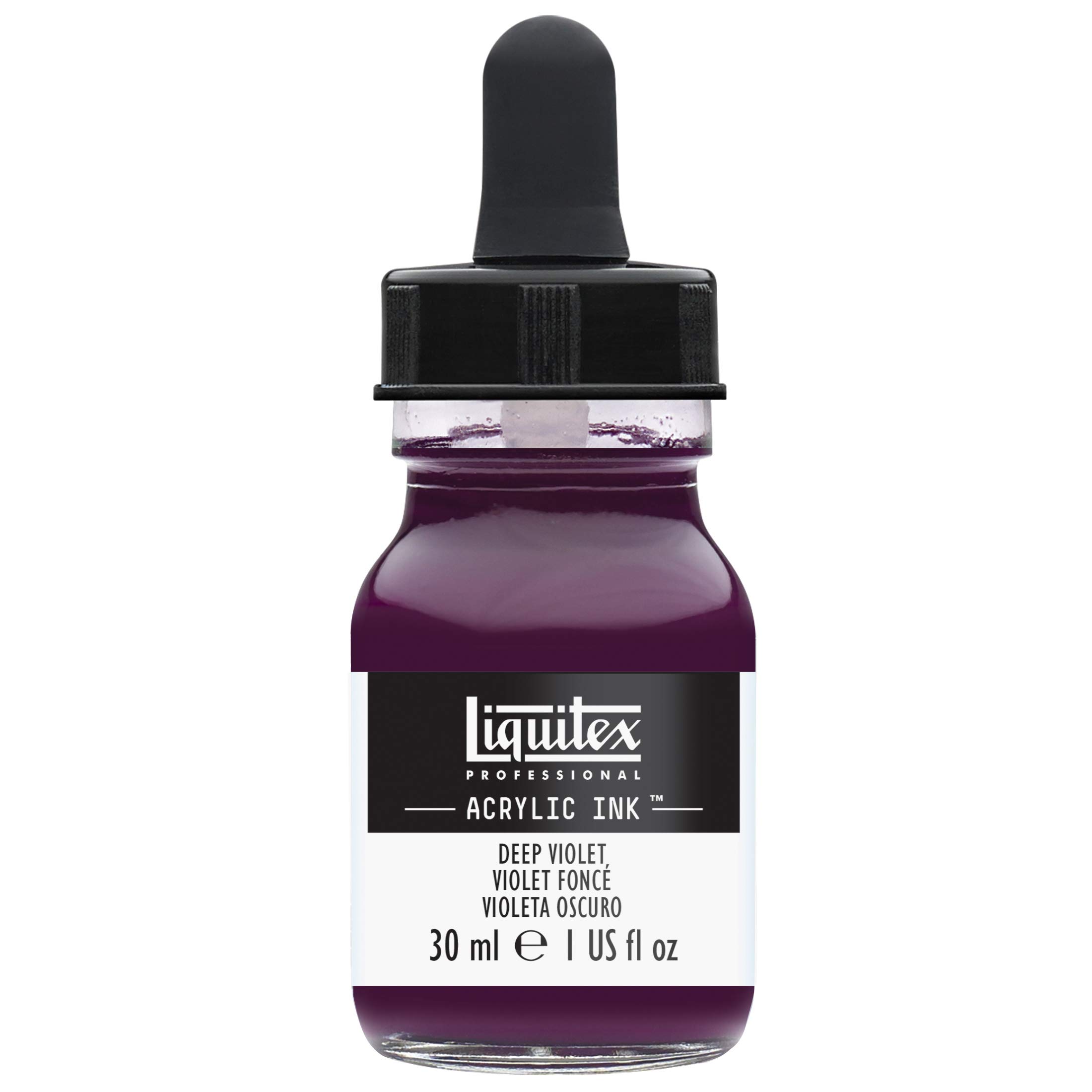 Liquitex 4260115 liquid professional acrylic paints - ink, 30 ml, highly pigmented airbrush paint, dark purple