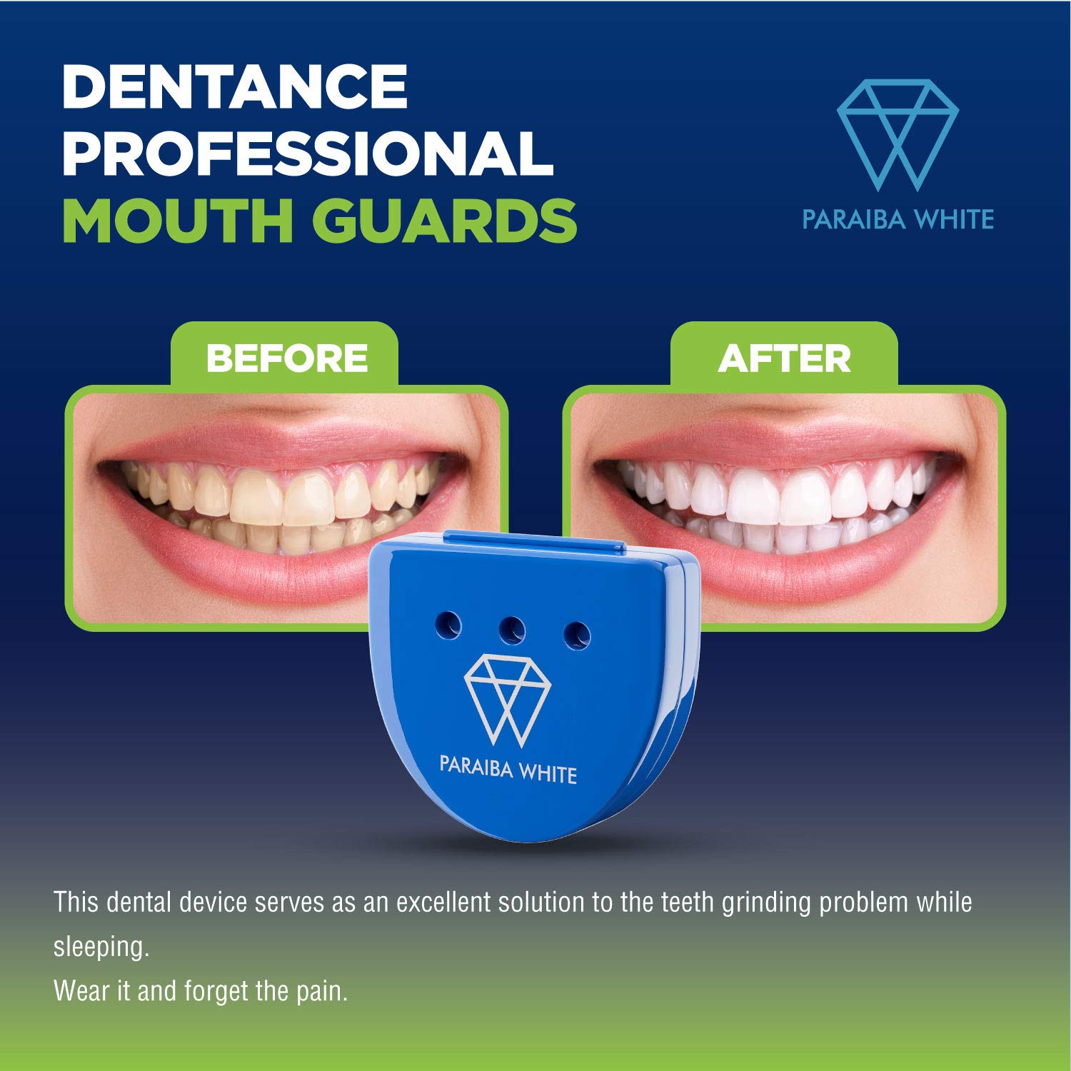 Dentance Professional Dental Guards – Set of 4 Made In USA - Custom Fit - BPA Free - Perfect Dental Guards for Teeth Grinding and Sport Athletes - Regular and Heavy Duty protection - Teeth Whitening : Beauty