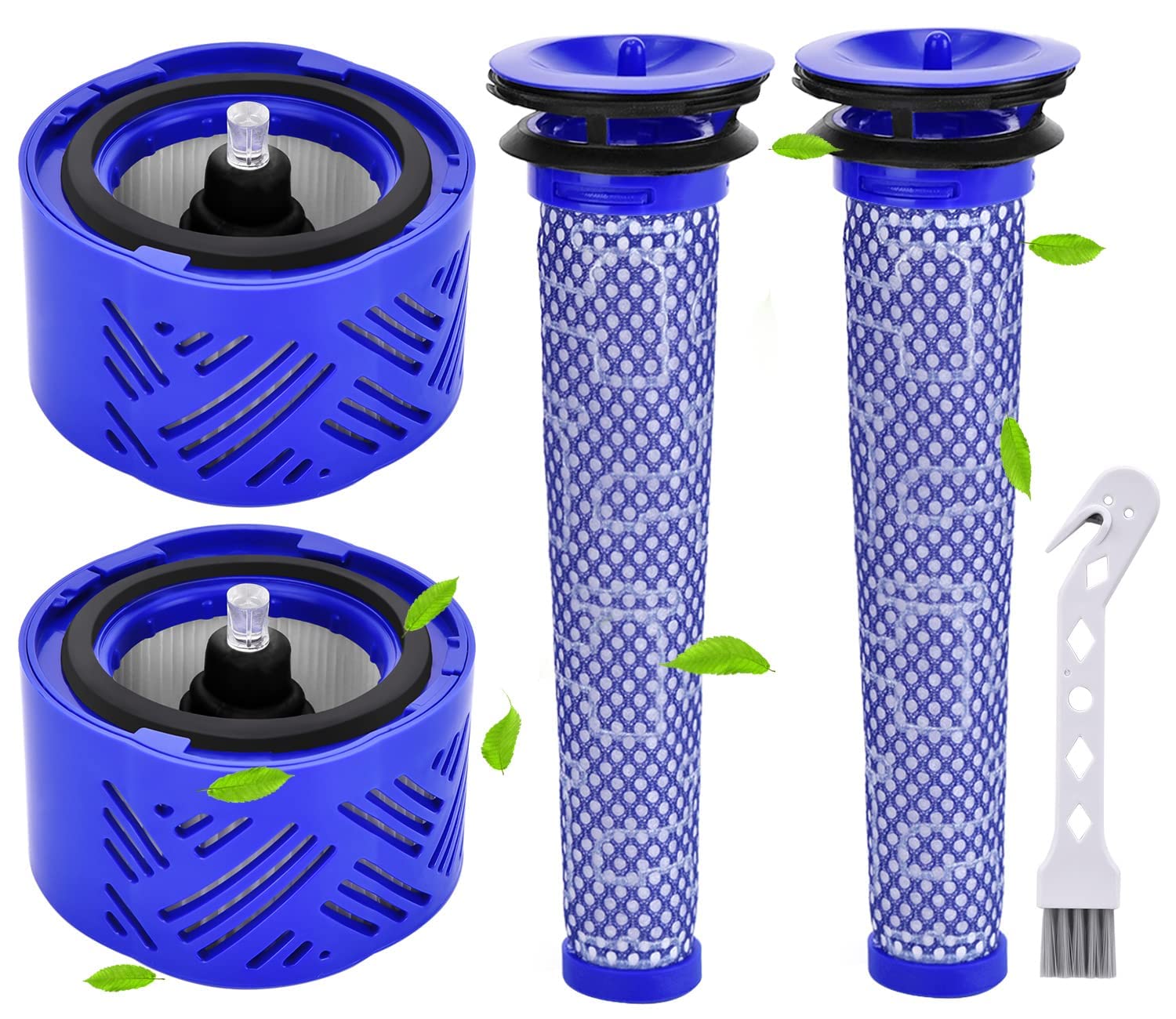 Photo 1 of Filter for Dyson V6 Absolute Motorhead Cordless Stick Vacuum, 2 Post Filters, 2 Pre Filters Replacement, Compare to Parts # 965661-01 & 966741-01