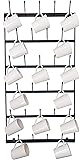 Wall Mounted Mug Rack - 6 Row Metal Storage Display Organizer For Coffee Mugs, Tea Cups, Mason Jars, and More.