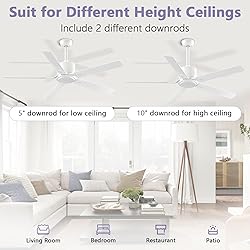 Outdoor Ceiling Fan, BECLOG Ceiling Fans 60” with
