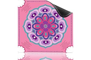 YUEWO Mahjong Mat for Table 32x32in Natural Rubber 3mm Thickened Non-Slip Gaming Mat-Lock-Stitched Edges Noise Reduction Tabl