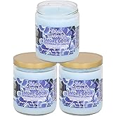 Smoke Odor Exterminator 13oz Jar Candles (Blue Serenity, 3)