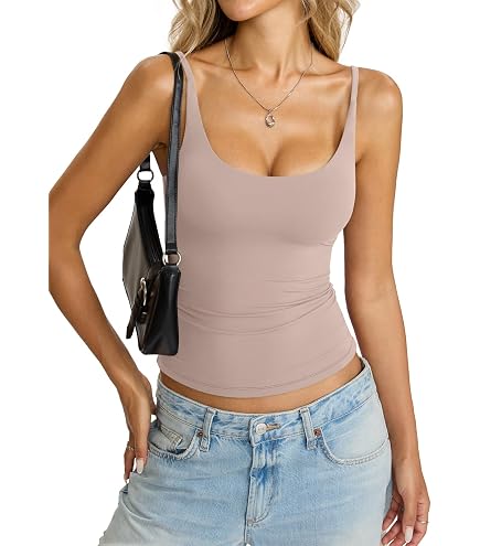 Amazon.com: EasyGala Womens Double Lined Camisole Tank Top Sexy