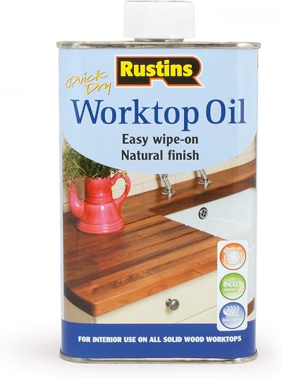 Rustins Worktop Oil Premium Wood Treatment 500ml Kitchen Finish