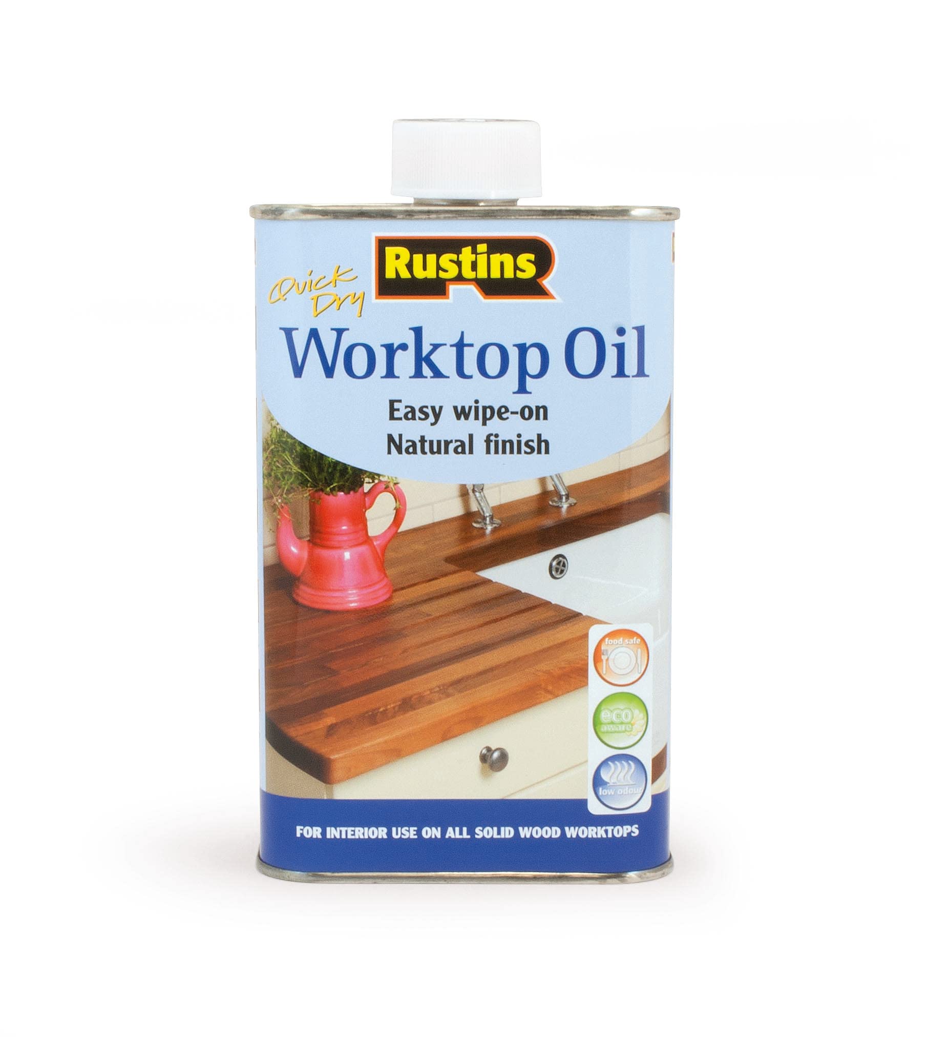 Rustins Worktop Oil - Premium Wood Treatment for Enhanced Durability, Water Resistance, and Natural Finish - Ideal for Kitchen Surfaces 500ml