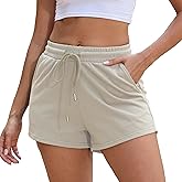 EZPERY Womens Summer Sweat Shorts Casual Beach Vacation Clothes Running Shorts with Pockets