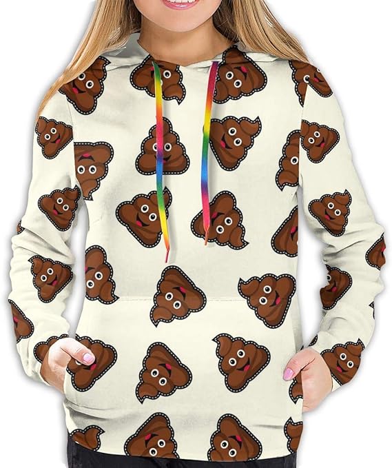 Amazon Co Jp パーカー スウェット レディース プルオーバー 長袖 うんこ 面白い ポケットフード付き おしゃれ 春秋冬 Clothing Shoes Jewelry