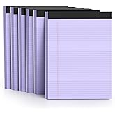 AILZFEI 300 Sheets Purple Legal Pads 8.5 x 11 College Ruled Paper 6-Pack Note Pad Narrow Ruled 50 Sheets per Notepad Perforated Writing Pad Durable Sturdy Back 8x11 Pads of Paper