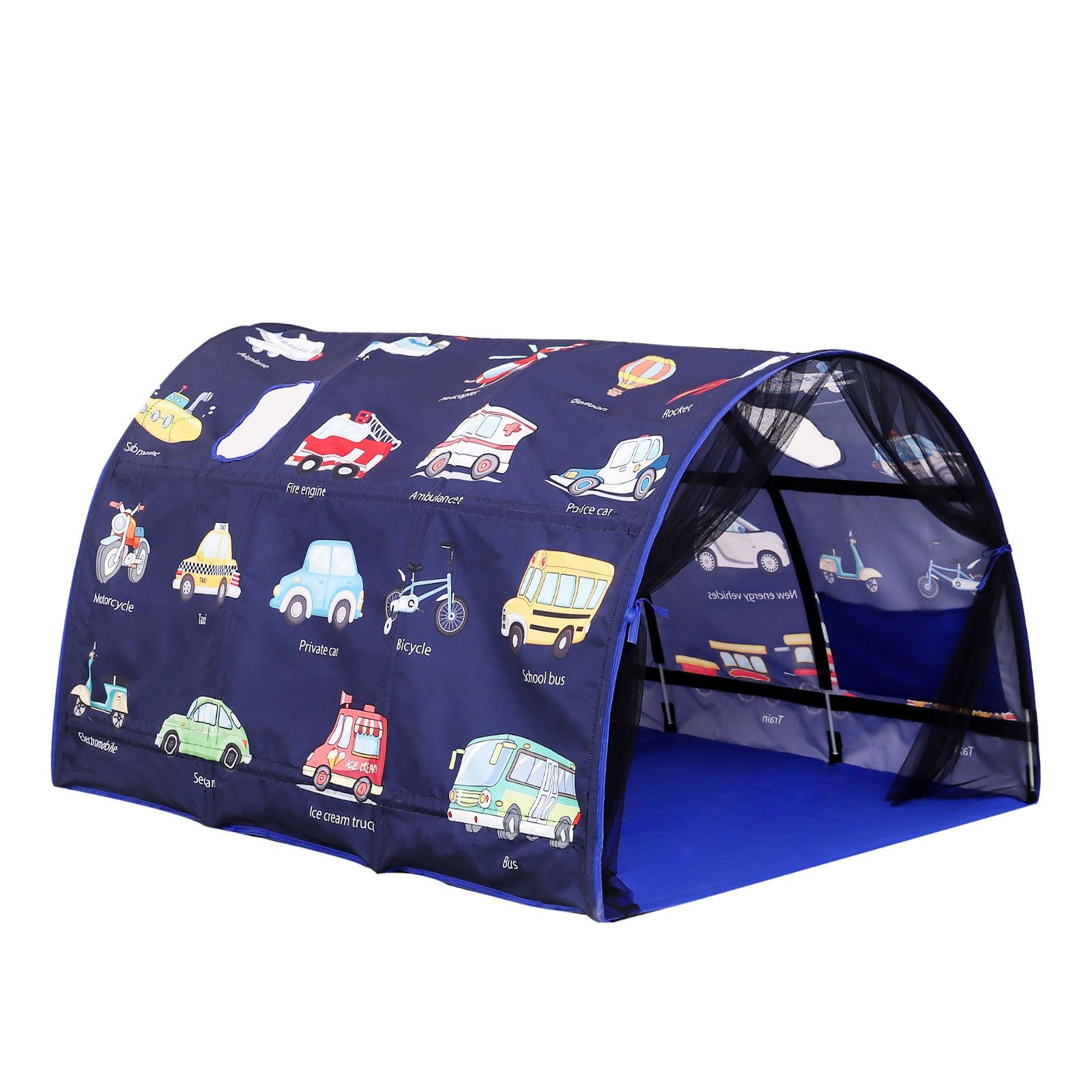 CRAWLBO Kids Bed Tent Twin Beds -Cartoons Wonder Play Tents Boys