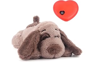 BEVERLYSHARK Beverly Shark Puppy Heartbeat Toy Dog Anxiety Relief Calming Aid Puppy Heartbeat Stuffed Animal Behavioral Training Sleep Aid Comfort Soother Plush Toy for Puppies Cats