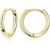 Gokeey 316L Surgical Stainless Steel Small Gold Silver Hoop Earrings for Women Men,Hypoallergenic Cartilage Helix Earrings for Sensitive Ears,Cute Conch Rook Tiny Huggie Hoops Earring Set for Multiple Piercing Jewelry Gift 6mm-12mm