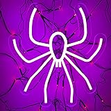 Halloween Decoration Spider Neon Sign, Purple LED