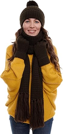 echarpe et gants assortis femme