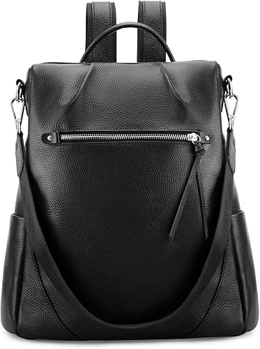 leather backpack anti theft