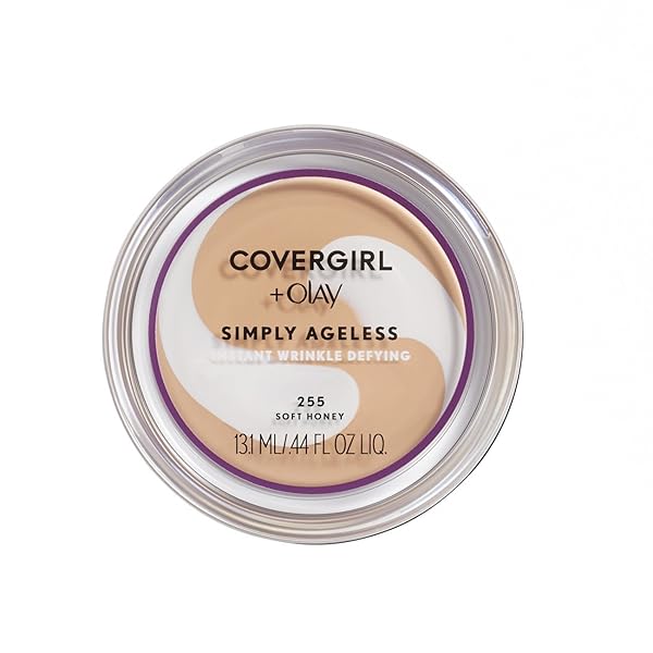 COVERGIRL & OLAY SIMPLY AGELESS INSTANT WRINKLE DEFYING FOUNDATION SOFT HONEY, 0.4 OZ (PACKAGING MAY VARY)