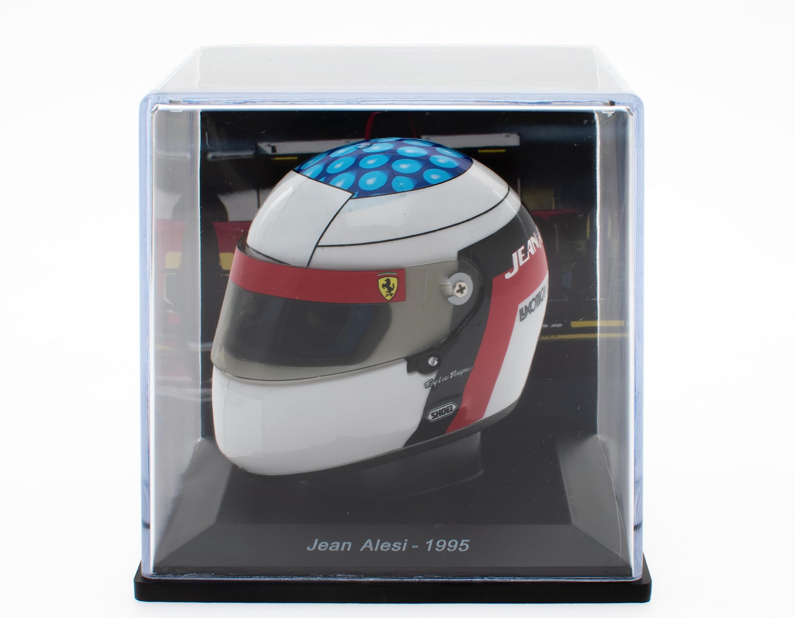 OPO 10 - Formula 1 Helmet Compatible with Ferrari F1: Jean Alesi 1995-1/5 Scale - CAS11