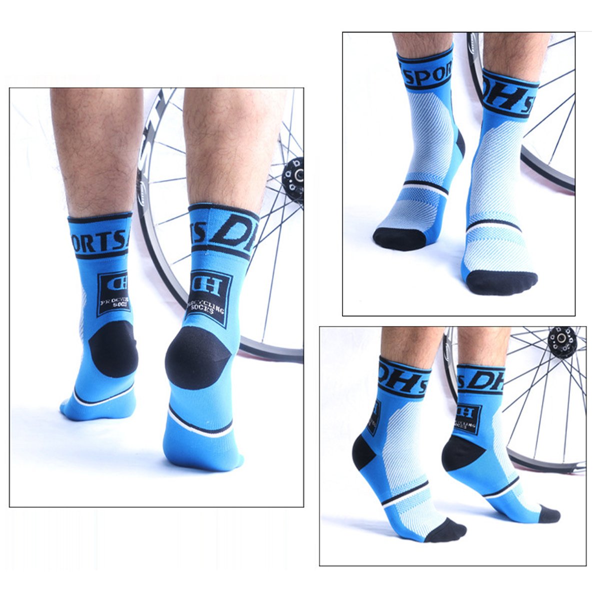 Men’s Cycling Socks Unisex Breathable Sports Running Trekking Athletic