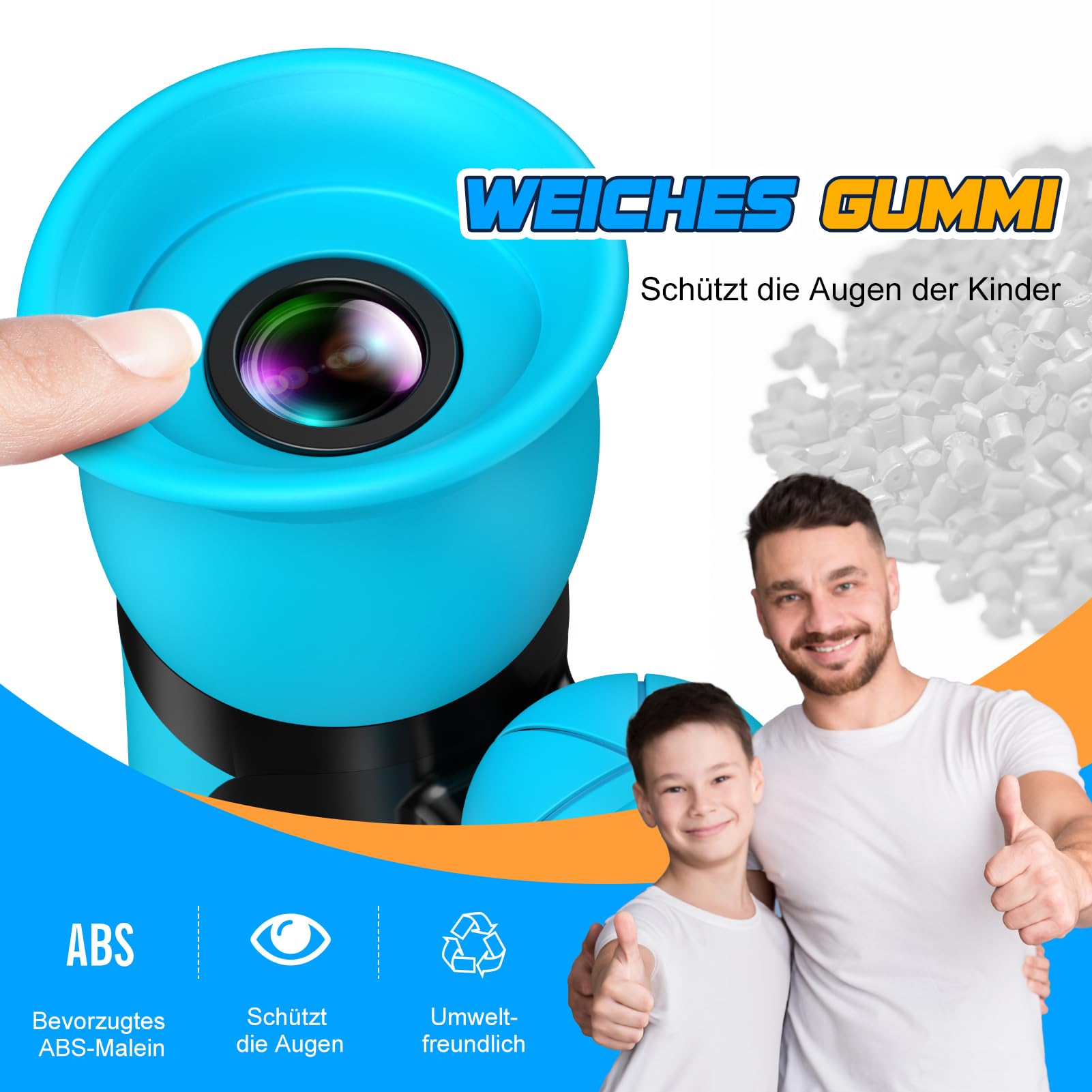 Fernglas Kinder 8X21 mit Vogelbeobachtungs-Buch, Mini Fernglas Kinder Spielzeug ab 3-12 Jahre, Outdoor Spielzeug Fernrohr Einschulung Geschenk für Junge - Konzert, Fußballspiel‌, Wandern 3