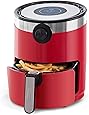 Dash DMAF360GBRD02 Aircrisp Pro Air Fryer + Oven Cooker with Digital Display + 8 Presets, Temperature Control, Non Stick Fry Basket, Recipe Guide + Auto Shut Off Feature, 3qt, Red