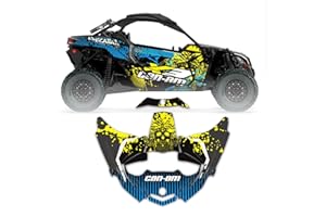 Decallab Customizable Personalized Side by Side Full Graphics Kit, Complete Professional Off Road UTV Racing Decal Sticker Se